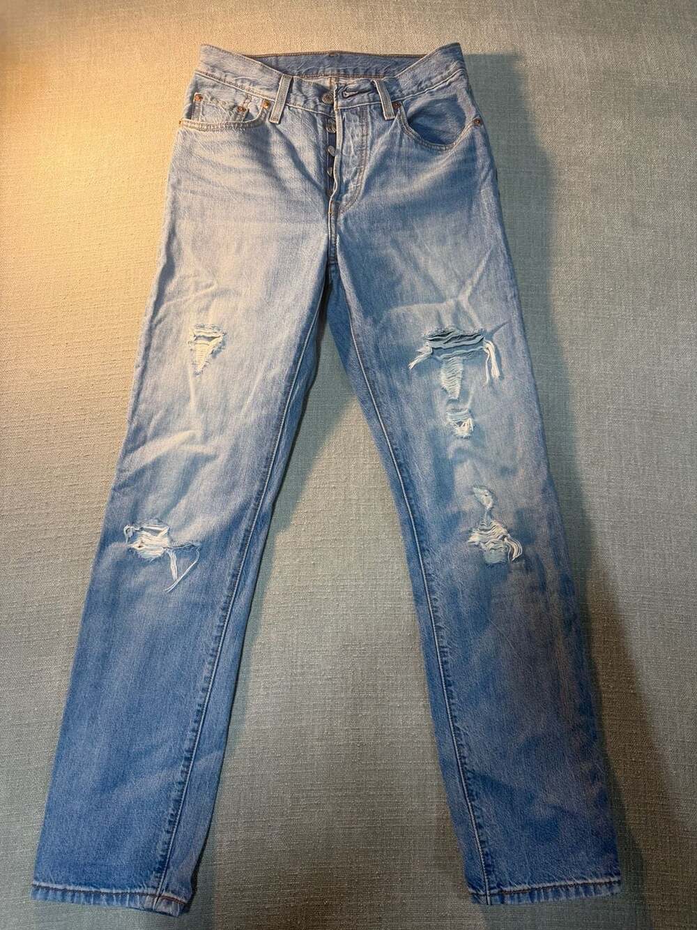 Levi's 501 Original Fit Distressed Button Fly Jeans